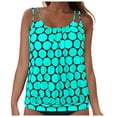 thumbnail image 1 of idosla Womens Blouson Tankini Top Only Loose Fit Swim Top No Bottom Modest Swimsuit (Mint Green, S), 1 of 8