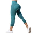 thumbnail image 1 of idosla Womens Capri Leggings Anti Cellulite 3D Resistance Band Leggings for Women Compression Tummy Control Lifting Yoga Pants (Green, M), 1 of 3