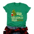 thumbnail image 1 of idosla Womens Christmas Light Shirt: Merry Christmas Tee Shirts Xmas T-Shirt Christmas Bright Short Sleeves Top (Green, M), 1 of 8