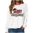thumbnail image 1 of idosla Womens Christmas Sweatshirt Christmas Tree Graphic Long Sleeve Shirts Xmas Holiday Pullover Tops Blouse (White, M), 1 of 5