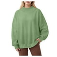 thumbnail image 1 of idosla Womens Oversized Sweatshirts Turtleneck Pullover Long Sleeve Hoodies Tops Fall Fashion Outfits 2025 Clothes (Green, S), 1 of 4