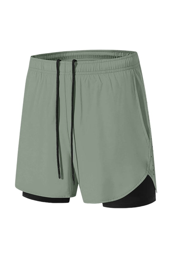 Womens Running Athletic Shorts with Liner Pockets, Quick Dry Cycling Tennis Workout Yoga Gym Hiking Jogger Outdoor Shorts (Light Green, XL)