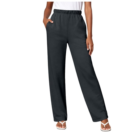 idosla Womens Sweatpants Loose Casual Drawstring Sweat Pants Elastic Band Straight Leg Athletic Pants with Pockets (Dark Gray, M)