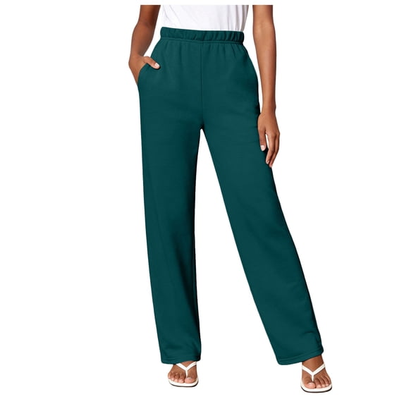 idosla Womens Sweatpants Loose Casual Drawstring Sweat Pants Elastic Band Straight Leg Athletic Pants with Pockets (Green, S)