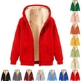 thumbnail image 1 of idosla Zip Up Hoodie Women Fleece Sherpa Lined Jacket Fall Winter Coat Casual Trendy Clothing (Light Green, XXL), 1 of 5
