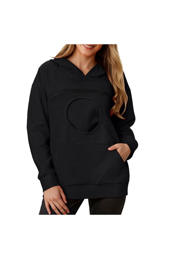 Zip Up Hoodie Women Textured Bomber Lightweight Jacket Fall Casual Long Sleeve Hoodies Cable Knit Jackets with Hood (Black, S)