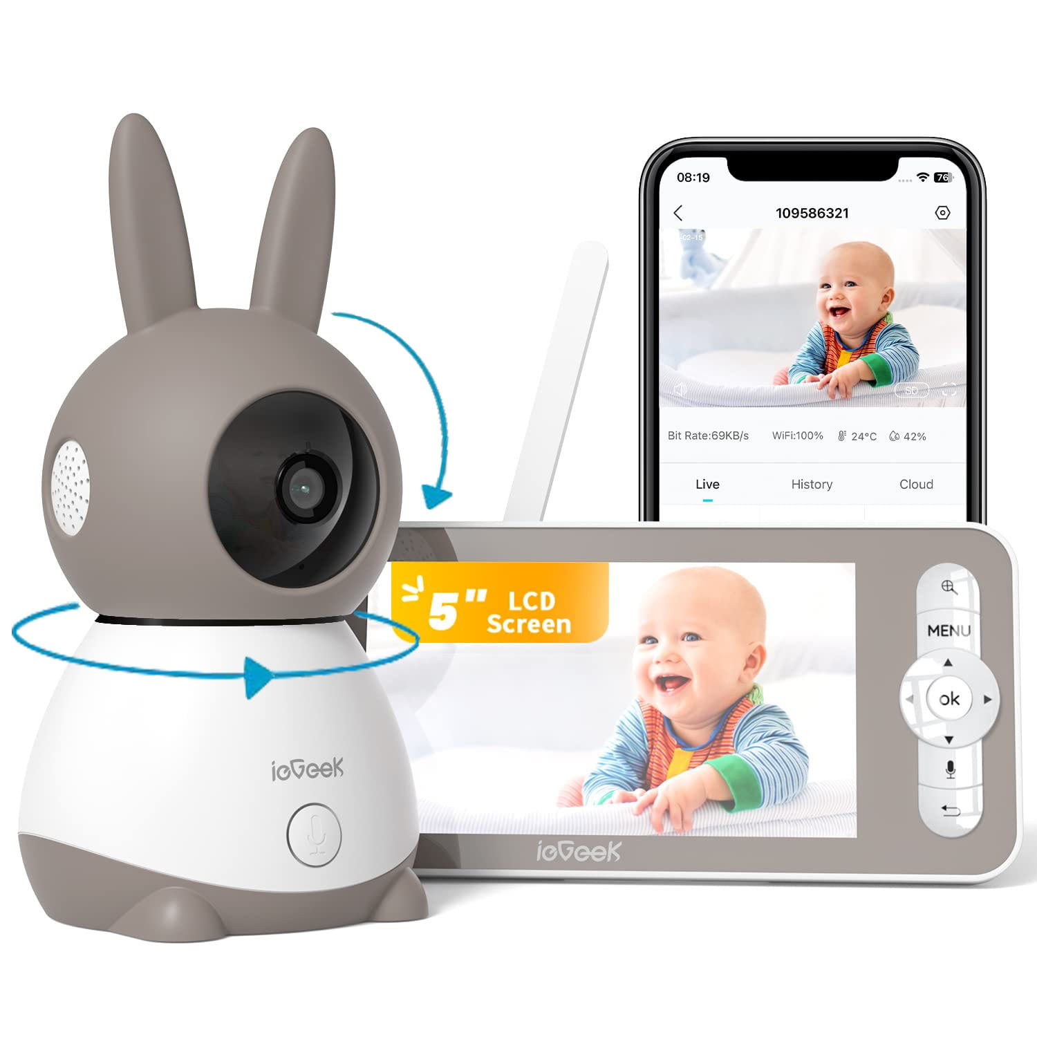 Vava 720p 5 Baby Monitor : Target