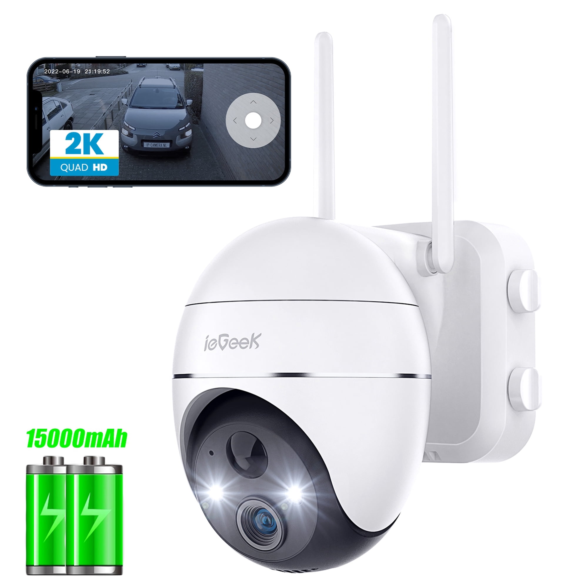 ieGeek 5” 2K/3MP Camara Vigilancia Bebe, 360° PTZ Vigilabebes con Camara y  Vista Previa de Pantalla Dual, Detección de Movimiento, Audio de 2 Vías,  Visión Nocturna, Control de Monitor y Movil 