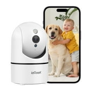 ieGeek WiFi Indoor Security Camera, 360° PTZ 1440P Smart Security Camera for Home Baby Pet, IR Night Vision, Motion Detection, Two-Way Audio, Compatible with Alexa