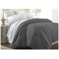 thumbnail image 1 of ienjoy Home Solid Print Microfiber/Polyester Plush Comforter Set, Queen, Gray, 1 of 3