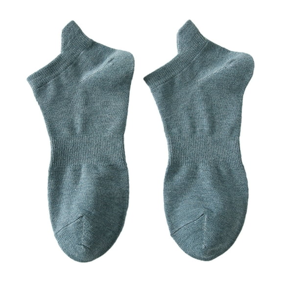 ievspot 1 Pair Men Boat Socks Low-cut Shallow Cotton Solid Color Sweat-absorption Anti-shrink Sports Short Invisible Socks