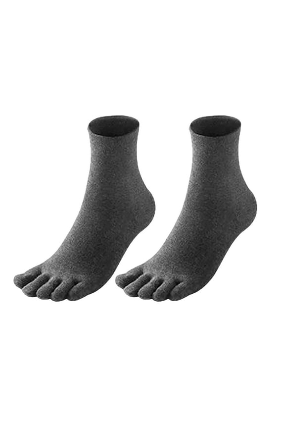 1 Pair Toe Socks Fall Winter Moisture-Wicking Breathable Arch Support Men Women Athletic Running Cotton Five Fingers Sock