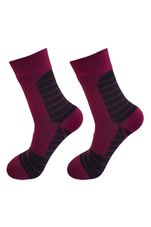 1 Pair Waterproof Socks 3-Layer Moisture-Wicking Men Women Outdoor Winter Hiking Camping Skiing Wading Fishing Compression Socks