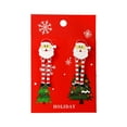 thumbnail image 1 of ievspot 1 Pair Women Christmas Earrings Christmas Tree Elk Santa Bell Shape Decor Hoop Earrings New Year Party Hanging Earrings Lady Jewelry, 1 of 6
