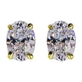 thumbnail image 1 of ievspot 1 Pair Women Earrings Stud Earrings Rhinestone Wedding Ear Studs Geometric Copper Earring Daily Commuting Party Ear Jewelry, 1 of 7