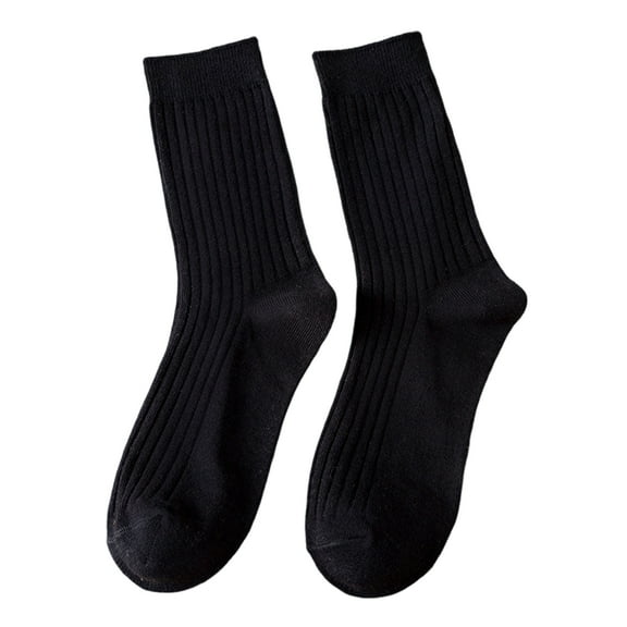 ievspot 1 Pair Women Socks Mid-tube No Odor Japanese Style Sweat-absorption Anti-shrink Sports Cotton Socks