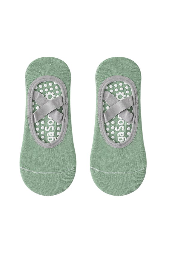 1 Pair Yoga Boat Socks Anti-skid Silicone Grip Bottom Sweat Absorption Adult Home Pilates Socks Dance Practice Socks