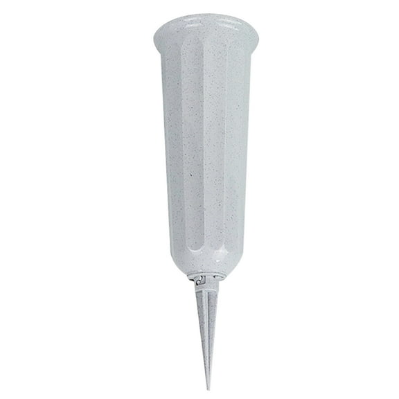 ievspot 1 Pcs Cemetery vase with Included for DIY Artificial Flowers Plastic Cone Style with Detachable Spike