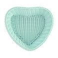 thumbnail image 1 of ievspot 1 Pcs Hand-Woven Small Plastic Baskets, Rectangular Heart Shaped Storage Baskets for Countertop Home Decor, 1 of 5