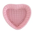 thumbnail image 1 of ievspot 1 Pcs Hand-Woven Small Plastic Baskets, Rectangular Heart Shaped Storage Baskets for Countertop Home Decor, 1 of 7