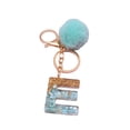 thumbnail image 1 of ievspot 1 Pcs Letter Pendant Plush Ball Alphabet Initial Letter Keychain Key Ring with Fur Ball Pom Charm Decoration, 1 of 8