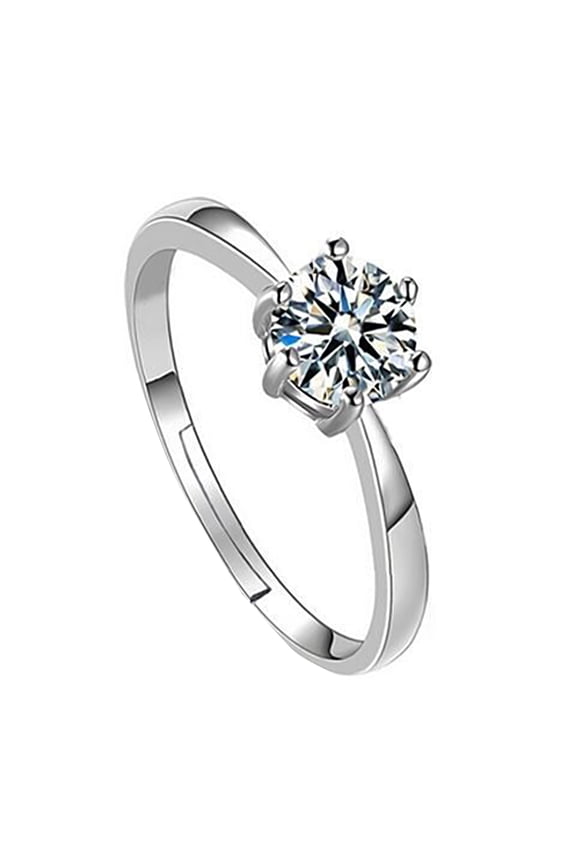 1 Pcs Matching Rings Engagement Wedding Ring Band Round Cut Ring Valentine's Day Birthday Gift