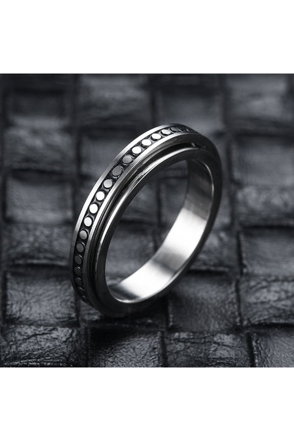 1 Pcs Unisex Anxiety Spinner Rings Rotatable Outer Finger Ring Punky Cool Relieveing Stress Spinning Rings