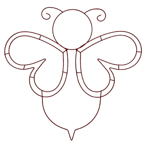 ievspot 1 pcs Bee Wreath 14 Inch Bee Shape Garland Wire Wreath Frame for Home Decor Spring Summer Patio Porch Decorations DIY Craft