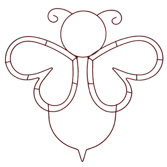 ievspot 1 pcs Bee Wreath 14 Inch Bee Shape Garland Wire Wreath Frame for Home Decor Spring Summer Patio Porch Decorations DIY Craft