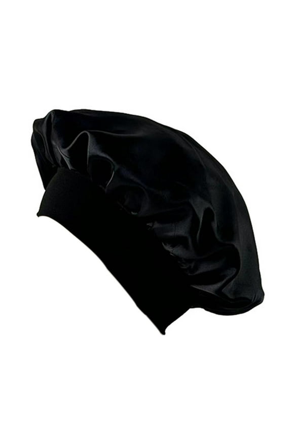 1 pcs Nightcap with Elastic Wide Band Extra Large Sleeping Satin Bonnet High Density Women Braids Curly Night Hat Sleeping Cap for Home Salon