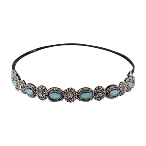 ievspot 1 pcs Rhinestone Beaded Headbands Jeweled Head Wraps For Women Girls Hair Headbands Hair Accessories (Mult-color)