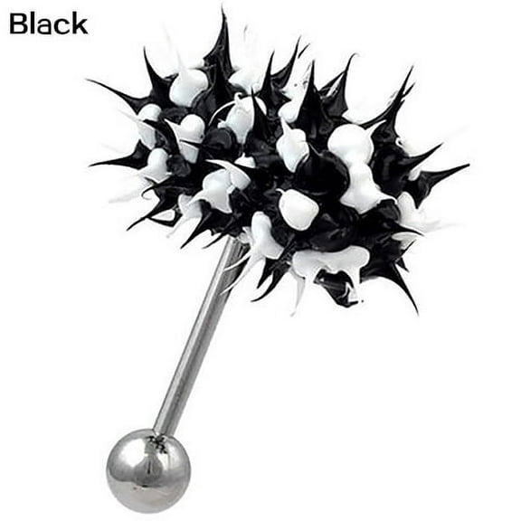 ievspot 1Pc Cool Vibrating Barbell Tongue Rings Bars Piercing Stainless Steel Body Jewelry