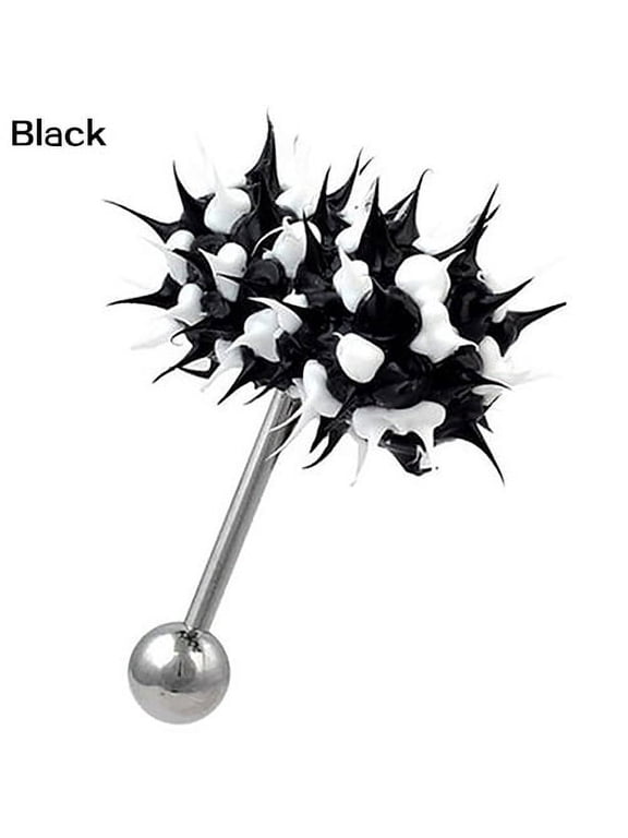1Pc Cool Vibrating Barbell Tongue Rings Bars Piercing Stainless Steel Body Jewelry
