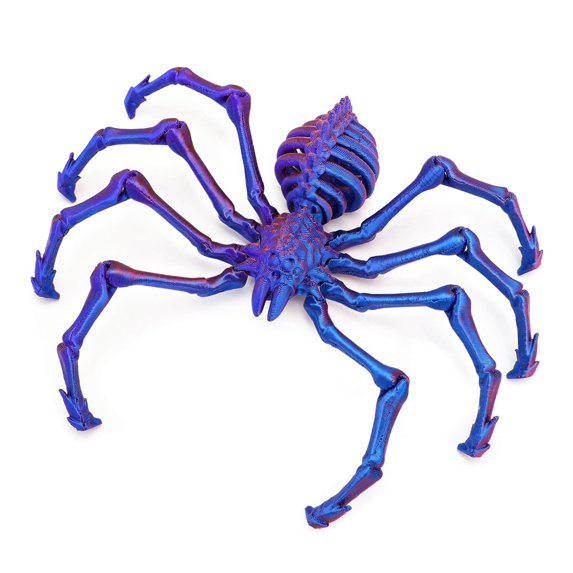 ievspot 3D Printed Spider Figurine with Retractable Legs Movable Joints Halloween Spooky Articulated Spider Desktop Decoration Ornament