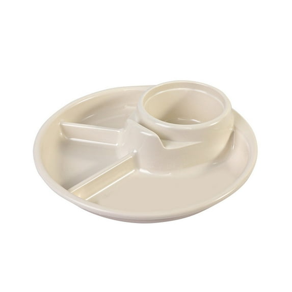ievspot 4 Grid Dinner Plate Food Contact Grade Compartment Design Plastic Portable Breakfast Tray