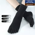 thumbnail image 1 of ievspot 4 Pairs Toe Socks Fall Winter Moisture-Wicking Breathable Arch Support Men Women Athletic Running Cotton Five Fingers Sock, 1 of 8