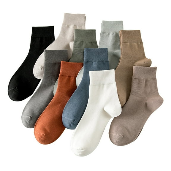 ievspot 5 Pairs Unisex Cotton Socks Anti-slip Breathable Soft Sweat-absorption Anti-shrink Business Sports Socks