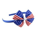 thumbnail image 1 of ievspot  American Flag Headband, Independence Day 4th of July Red White Blue Bowknot Decor Girl Hair Hoop Hair Accessories, 1 of 8
