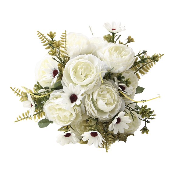 ievspot Artificial Flowers Bouquets Fake Daisies Peonies Bunch, for Home Floral Arrangement Wedding Hotel Decoration