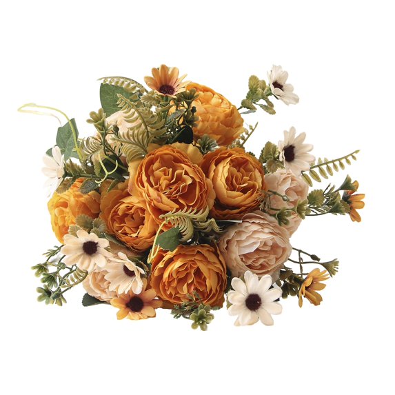 ievspot Artificial Flowers Bouquets Fake Daisies Peonies Bunch, for Home Floral Arrangement Wedding Hotel Decoration