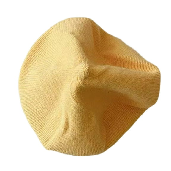 ievspot Children Painter Hat Candy Color Knitted Elastic Keep Warm Anti-slip  Baby Knitted Beret Autumn Winter Cap Outdoor Bonnet