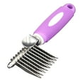 thumbnail image 1 of ievspot Dematting Fur Rake Comb for Dogs Cats Stainless Steel Shedding Brush for Medium And Long-Haired Pets Grooming Tool, 1 of 8