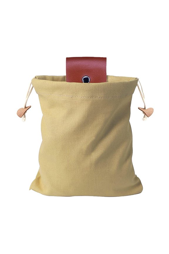 Fruit Picking Bag Vegetable Collection Bag Collapsible Foraging Bag with Belt Canvas Pu Leather Waist Pouch Adjustable Hands-free Bag for Picking