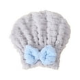thumbnail image 1 of ievspot Hair Drying Cap,Absorbent Hair Towel Wrap with Bow,Hair Wrap Turban for Women Bath Shower Spa, 1 of 6