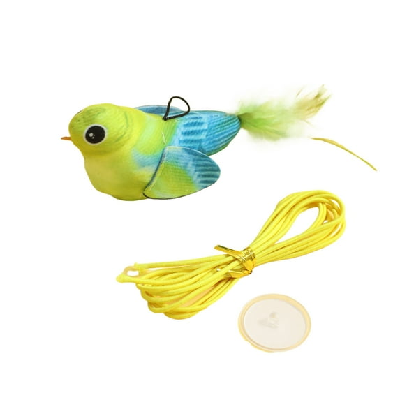 ievspot Interactive Chirping Bird Cat Toy Realistic Plush Bird with Feather Touch Activated Kitten Toy with Lifelike Chirp Sound for Indoor