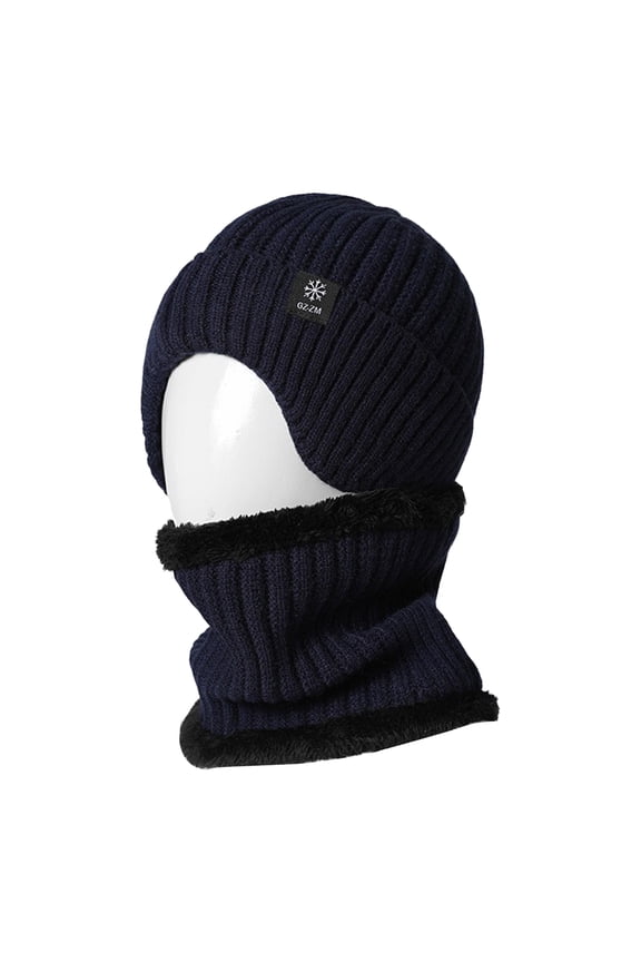 Men Winter Hat Knitted Pure Color Elasticity Keep Warm Thick Ear Protection Cap Father Grandfather Headwear Outdoor Cap