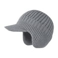 thumbnail image 1 of ievspot Men Winter Knitted Hat with Short Brim Thick Ear Protection Grandpa Elastic Outdoor Cap Outdoor School Commuting, 1 of 8