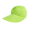 thumbnail image 1 of ievspot Outdoor Ladies Hat Empty Top Large Brim Pleated Pure Color Sun Portable Breathable Sport Gardening Fishing Travel Cap, 1 of 8