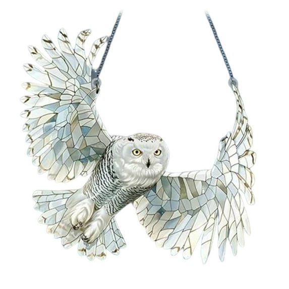 ievspot Owl Sun Catcher Colored Acrylic Light Catcher Window Hanging Ornament for Home Garden Decor Bird Enthusiasts Gift