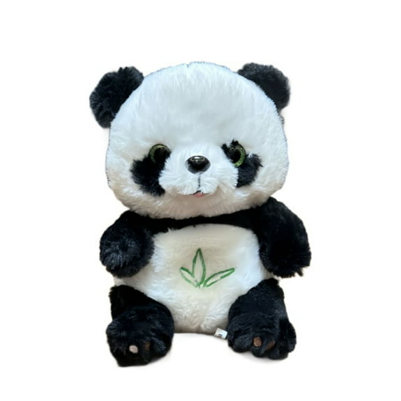 ievspot Panda Bear Plush Toy with Sound Light Sensing for Anxiety Relief Soothing Sleep Companion with Musical Lights Rhythmic Breathing Motion Great Gift